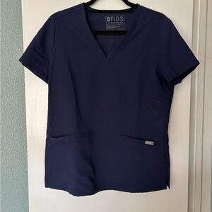Figs Navy Casma Top